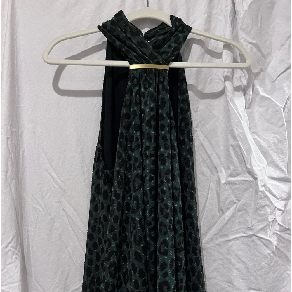 Michael Kors animal print a-line halter top